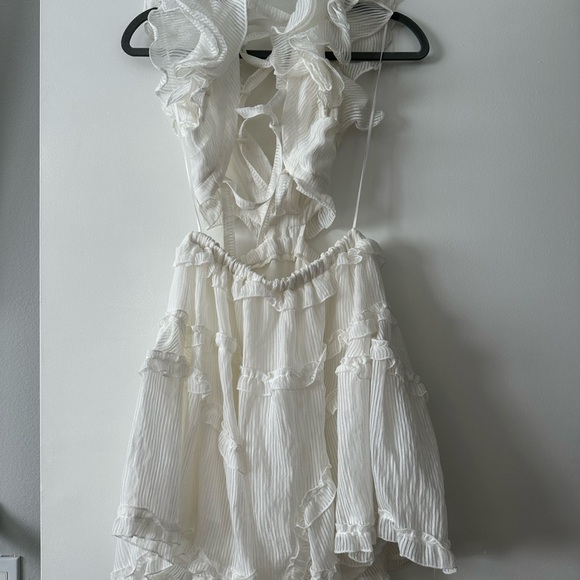 White Ruffled Dress - Picture 5 of 9